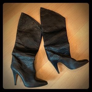 Italian made 1970s style leather boots